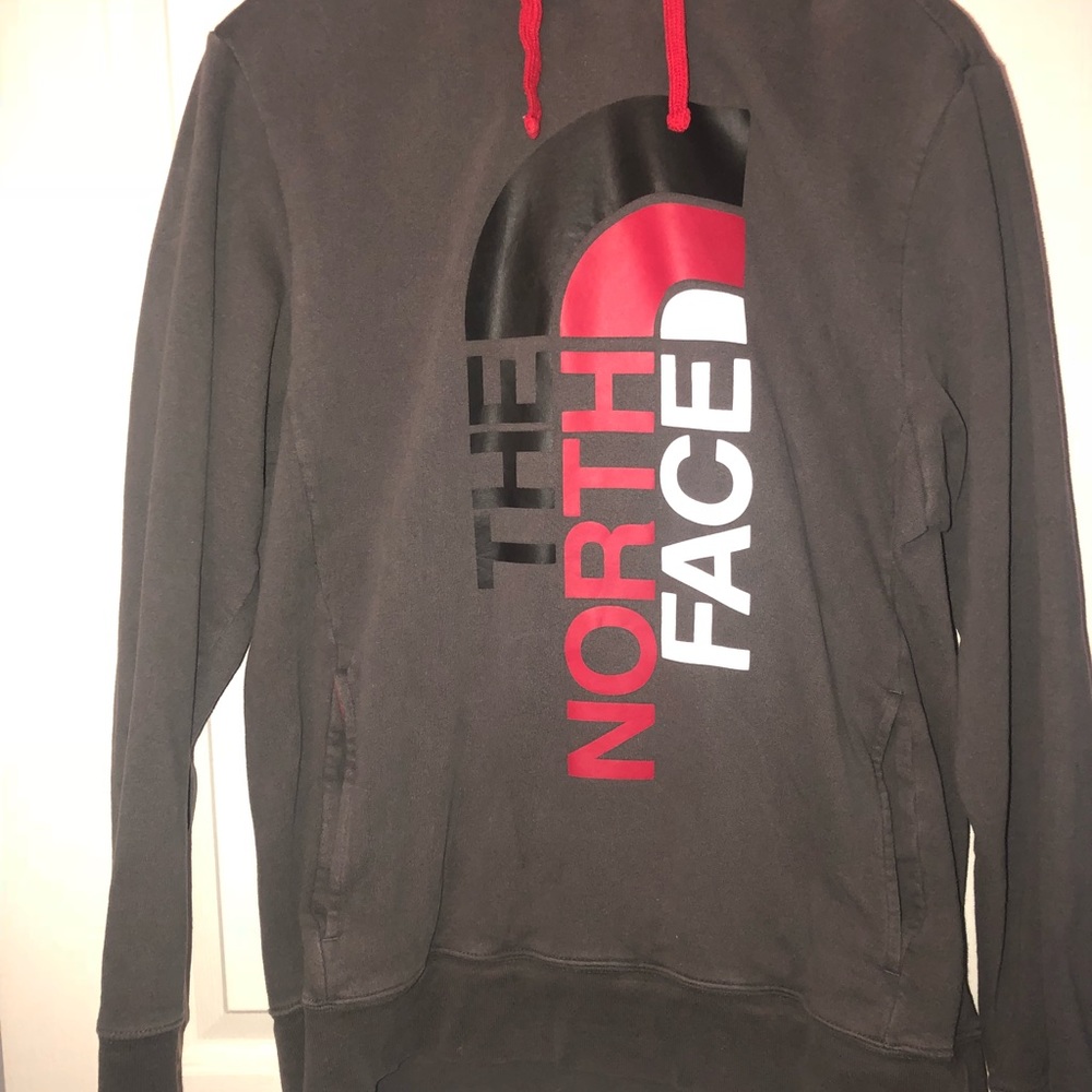 Grey north face sweatshirt